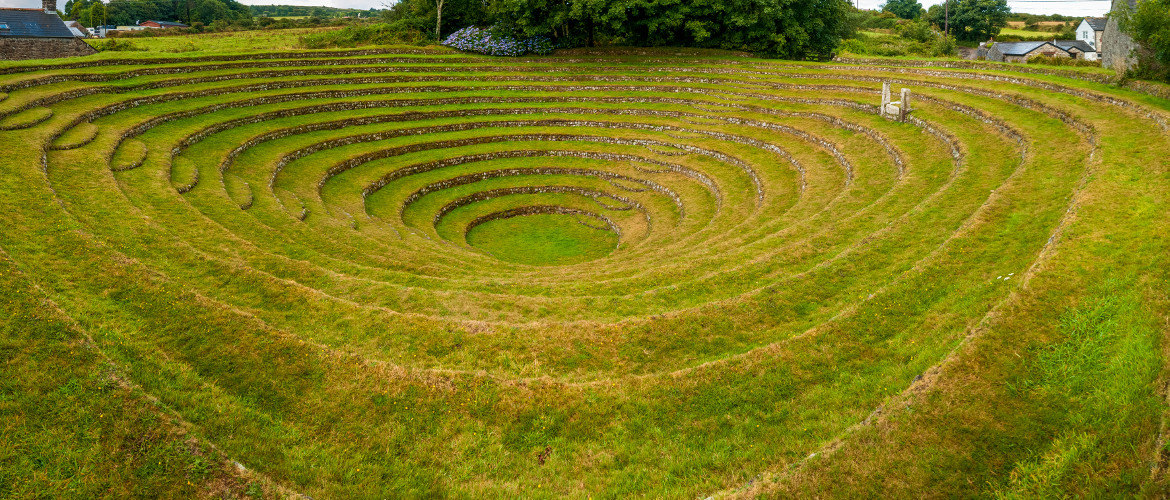 Gwennap Pit, the open-air Methodist preaching amphitheatre near Redruth, Cornwall