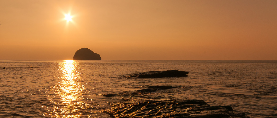 Sunset over the Cornish coast